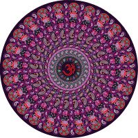 Oddeja za meditacijo Mandala Om, fi 150 cm