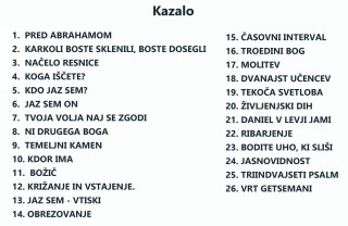 kazalo
Tvoja vera je tvoja usoda